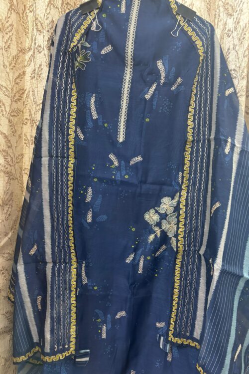 Blue organza suit set