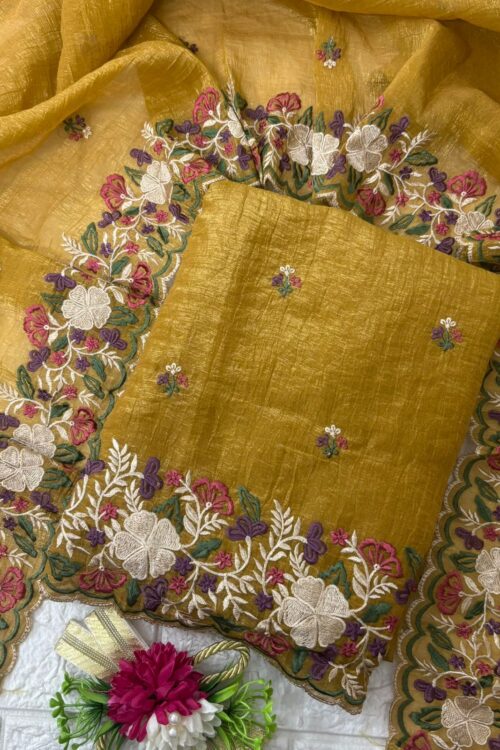 Elegant Embroidered crushed shimmer Suit Set