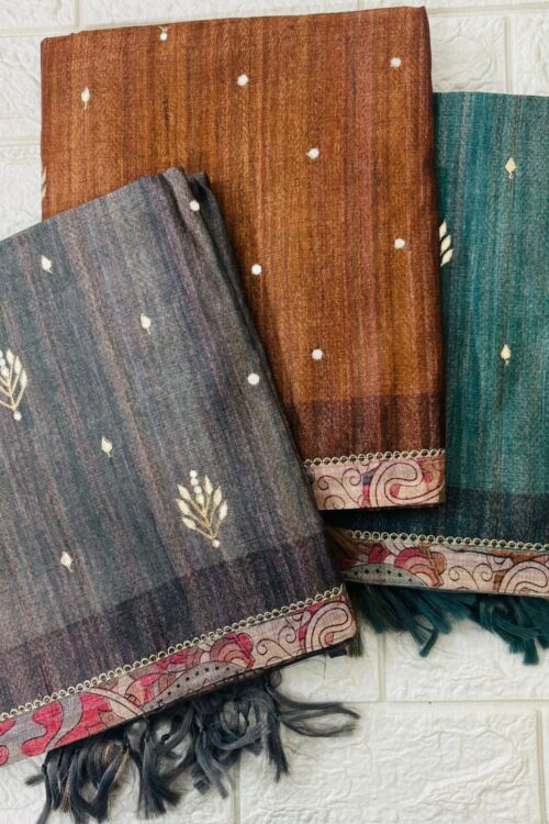 Elegant Maheshwari silk Suits with Artistic Dupattas