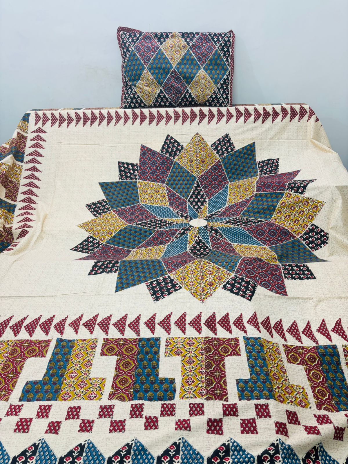 Mandala-Inspired Printed Cotton Bedsheet Set - Image 2
