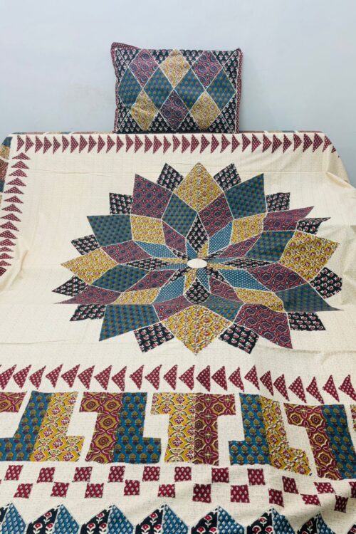 Mandala-Inspired Printed Cotton Bedsheet Set