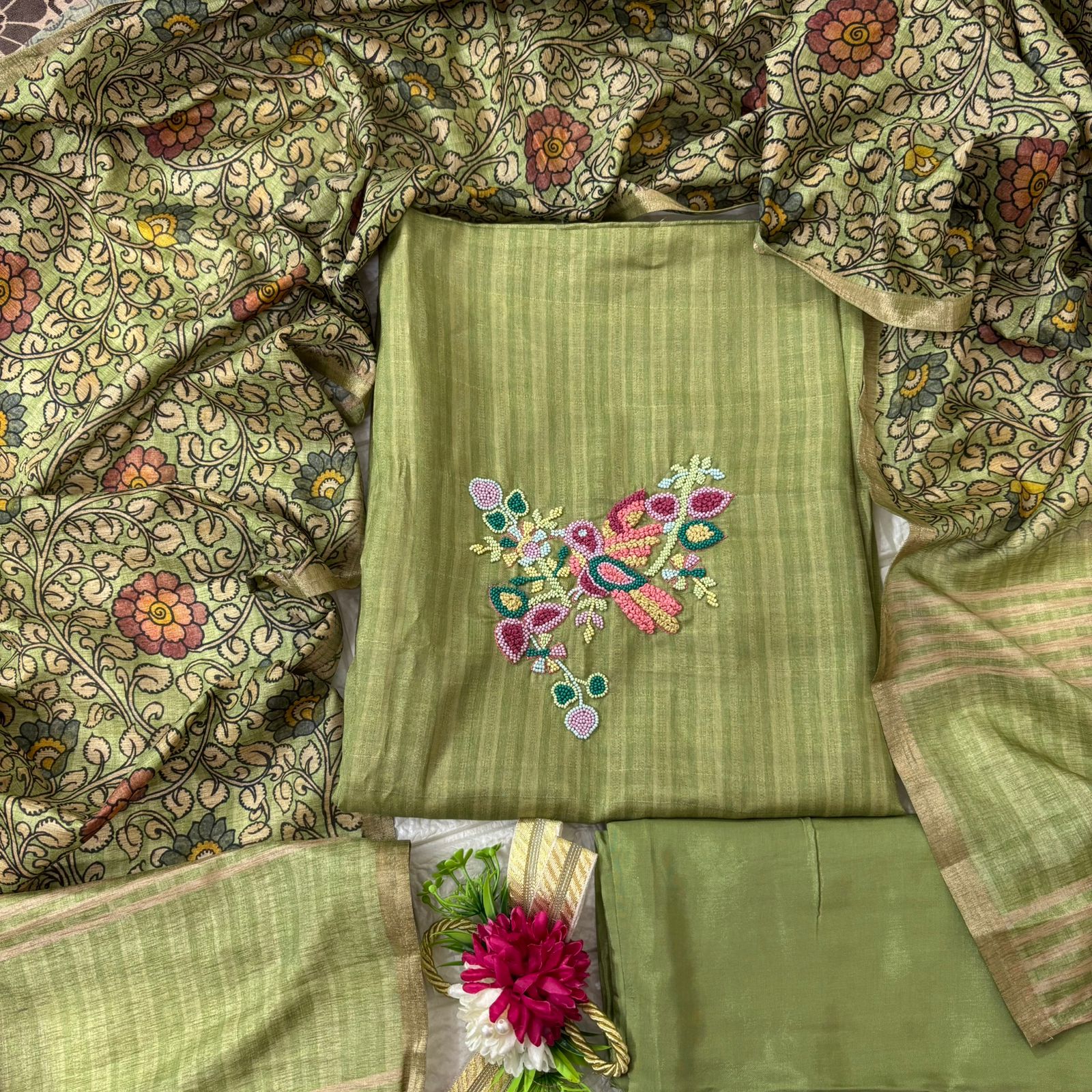 Raw Silk semi formal suit set - Image 5