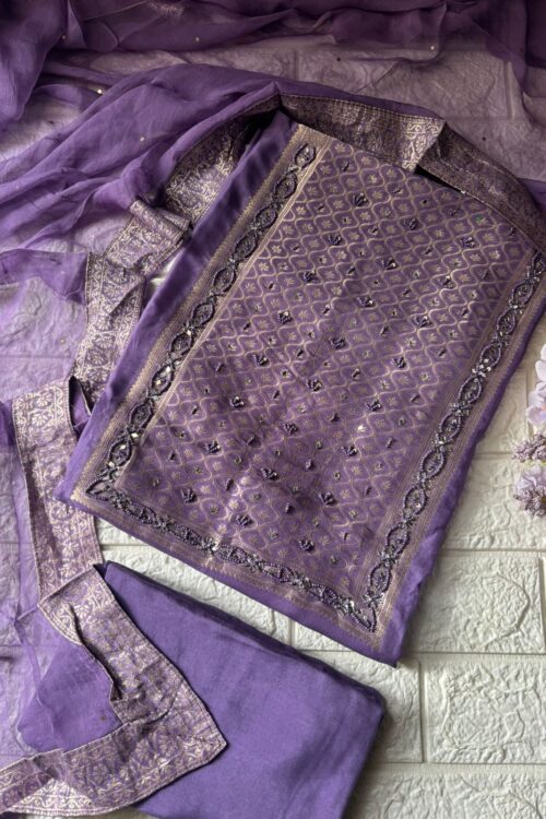 Party wear georgette Embroidered Suit Set