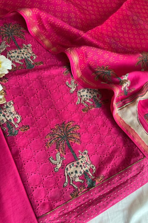 Hakooba pure cotton pichwai suit set