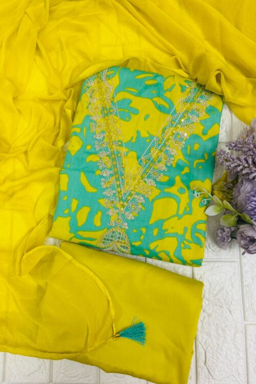 Premium Hariyali pataka jam cotton suit fabric