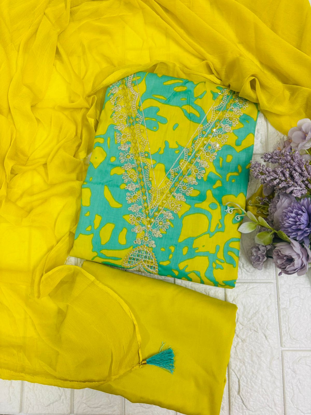 Premium Hariyali pataka jam cotton suit fabric