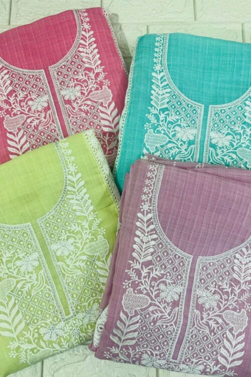 Pastel kota doriya Charm Suit fabric