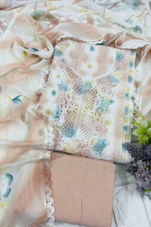 Pure chicken cotton suit fabric in pastels
