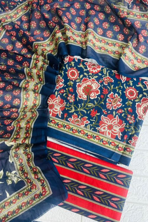 Floral Pure cotton office wear suit fabric