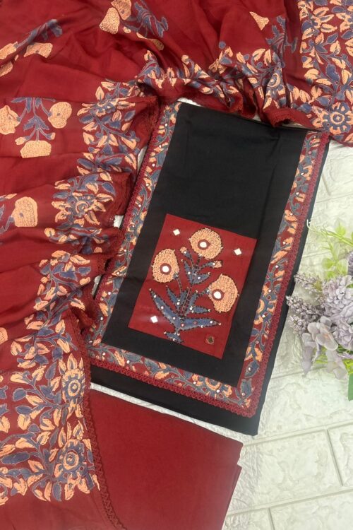 Heritage Bloom rich cotton Suit fabric