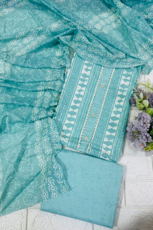 Cambric cotton suit for daily wear