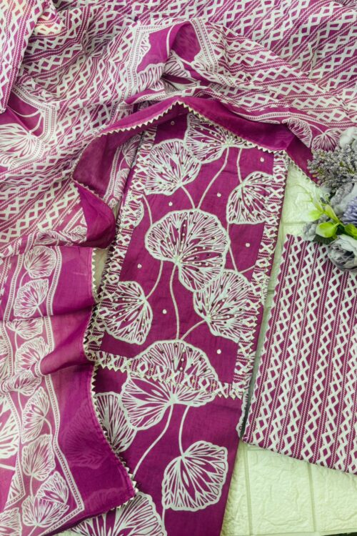 Pure cotton printed floral suit