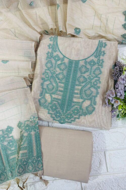 Pure jamdani with beautiful weaving fabric