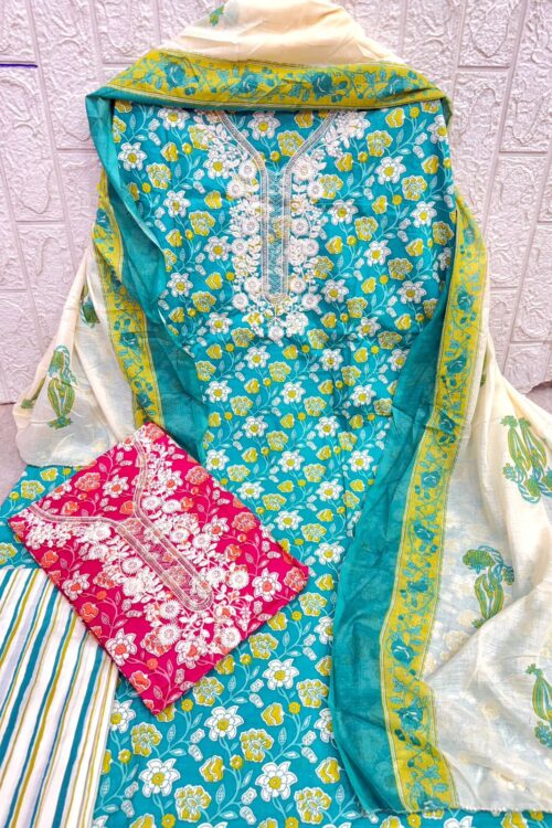 Cambric cotton printed suit fabric