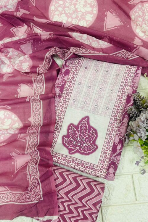 Cambric cotton printed suit fabric