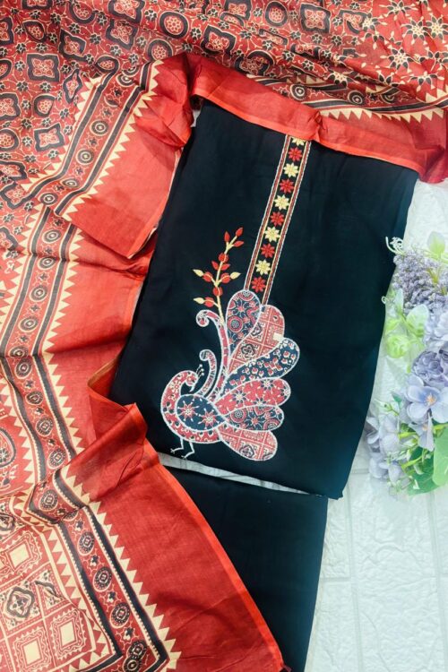 Cotton peacock figure suit fabric