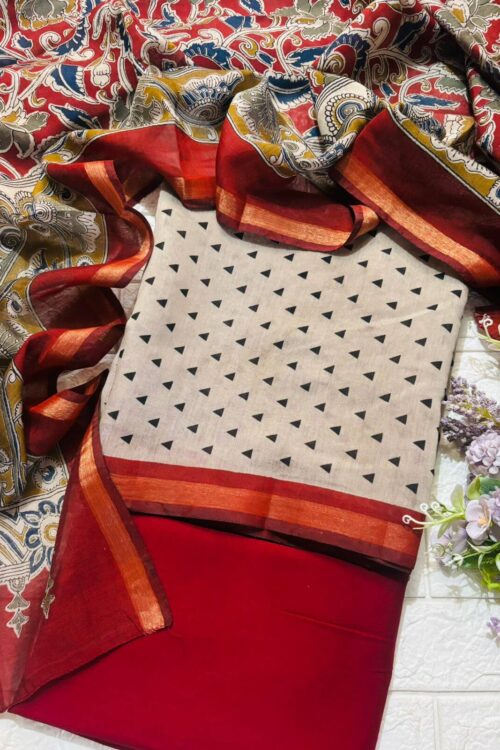 Pure Maheshwari Classic Heritage Suit Set