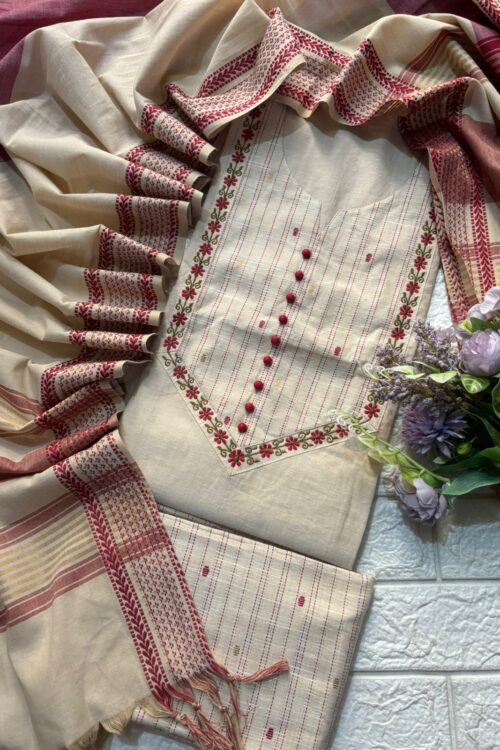 Handloom cotton Minimal Luxe Suit Set