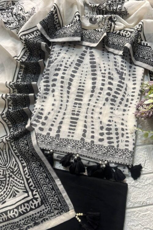 Ivory Tribal pure cotton  Elegance Suit Set