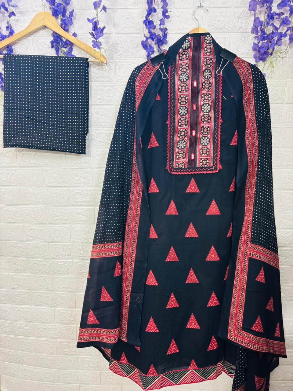 Midnight Triangle Print Suit Set